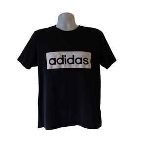 Adidas men's black short sleeve graphic t-shirt size L